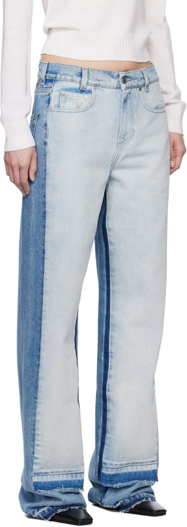 Džínsy Stella McCartney Stella McCartney Contrast Panel Straight Leg Jeans Modrá | 6D03393SQH10, 1