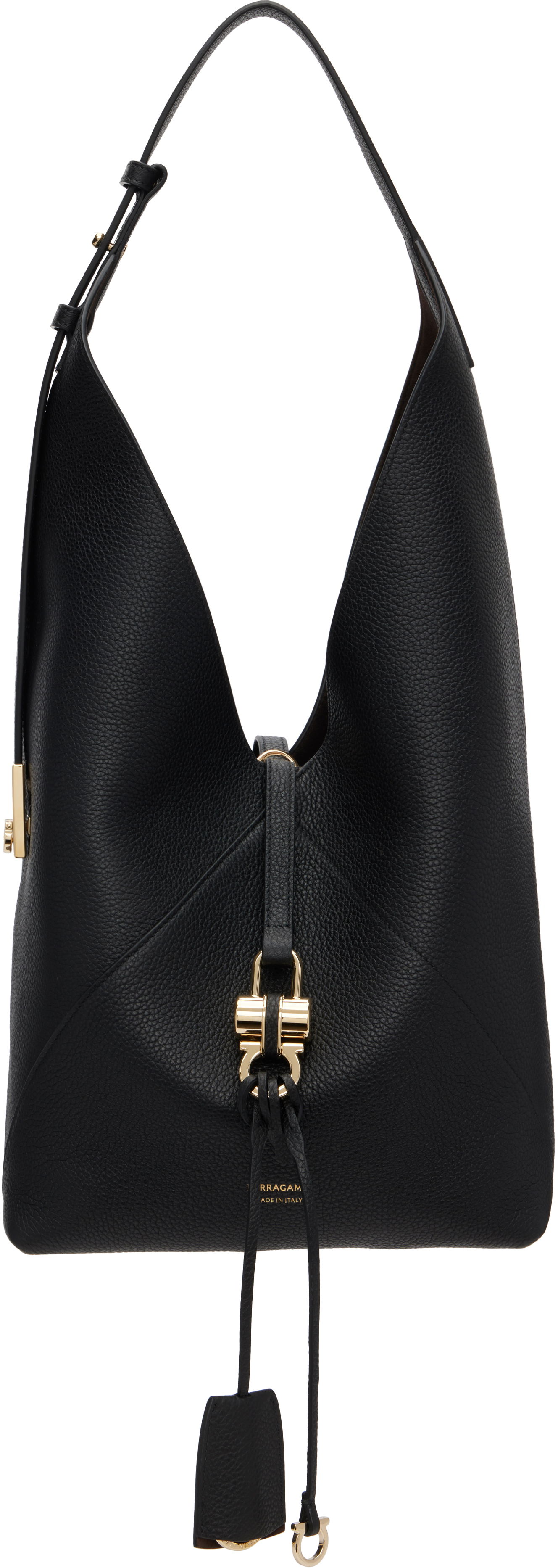 Tote bag FERRAGAMO Salvatore Ferragamo V-Shaped Tote Čierna | 783044, 0