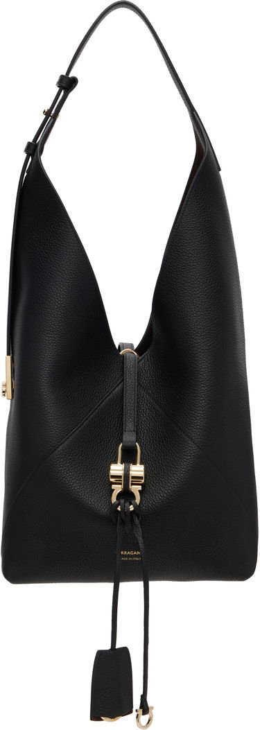 Tote bag FERRAGAMO Salvatore Ferragamo V-Shaped Tote Čierna | 783044, 0