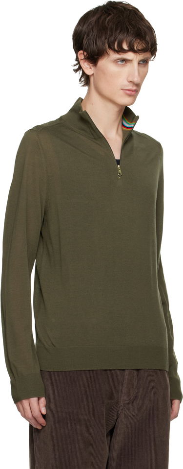 Sveter Paul Smith Paul Smith Merino Wool Half-Zip Sweater Zelené | M1R-239Z-P02093-63, 1