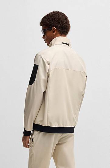 Bomber bunda BOSS Water-Repellent Blouson Jacket with Mesh Lining Béžová | 50533769, 1