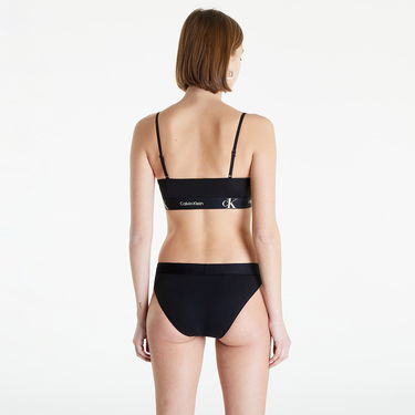 Podprsenka CALVIN KLEIN Ck1 Cotton New Unlined Bandeau Čierna | QF6963E UB1, 3