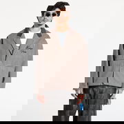 Workwear Jacket with Embroidered Logo and Contrast Collar