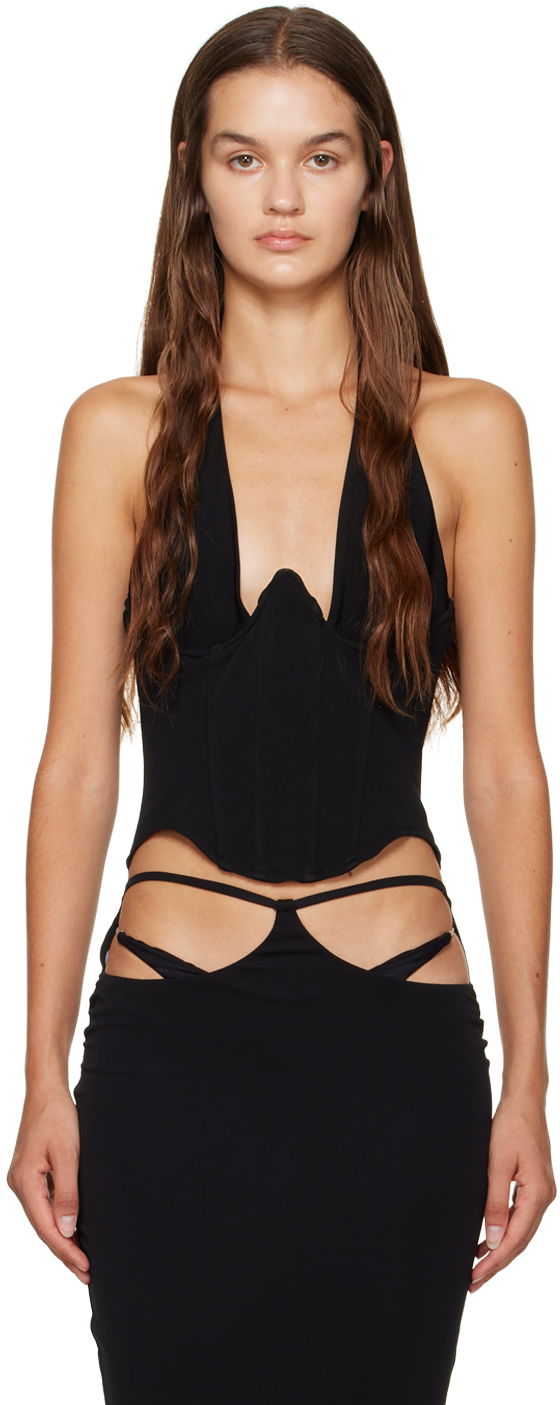 Šaty Miaou Miaou Ari Corset Top Čierna | 7088VC2BLK