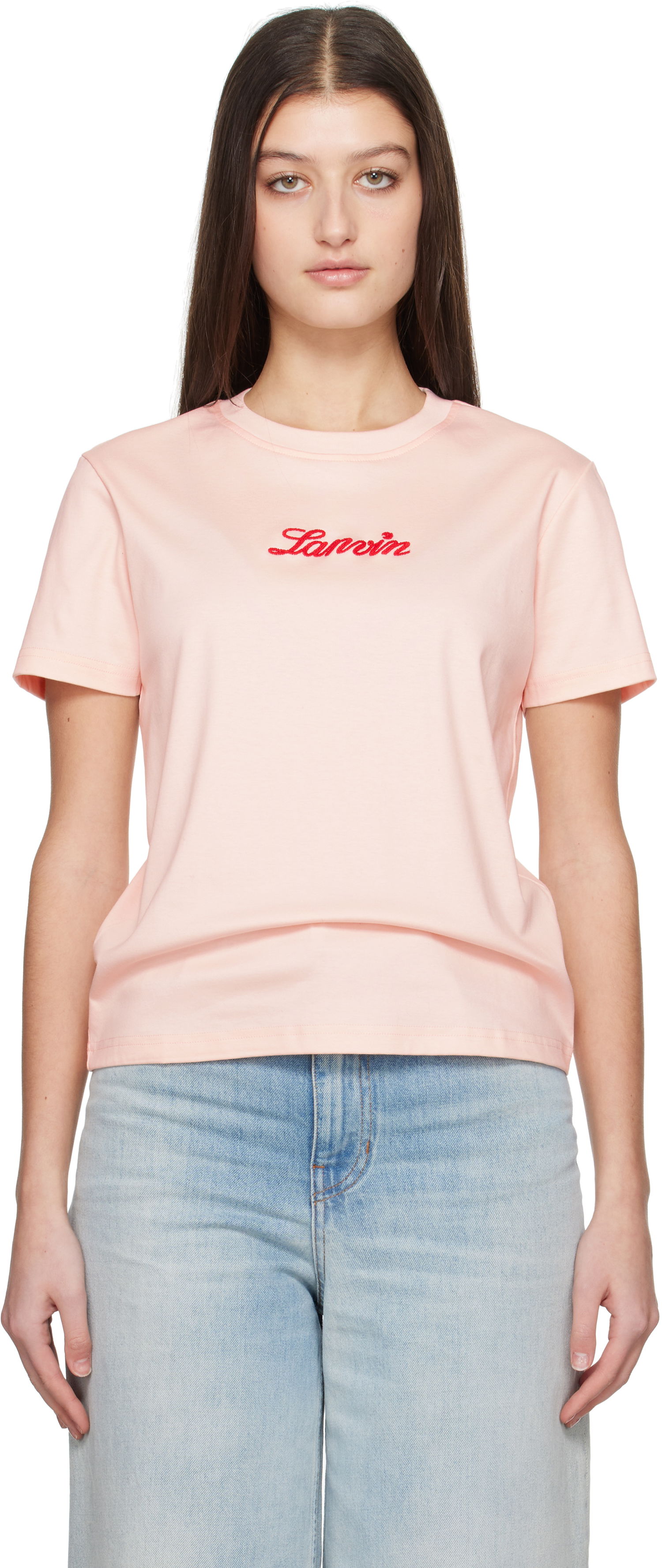 Tričko LANVIN Lanvin Embroidered T-Shirt Ružová | RW-TS0030-J134-P25, 0