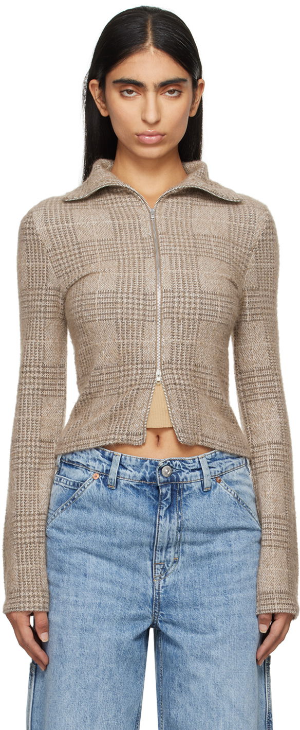 Sveter OUR LEGACY Slim Zip Sweater Béžová | W4246SBH, 0