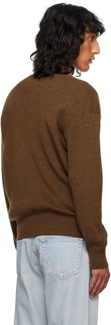 Sveter The Row Knitted V-Neck Sweater Hnedá | 830-Y363, 2