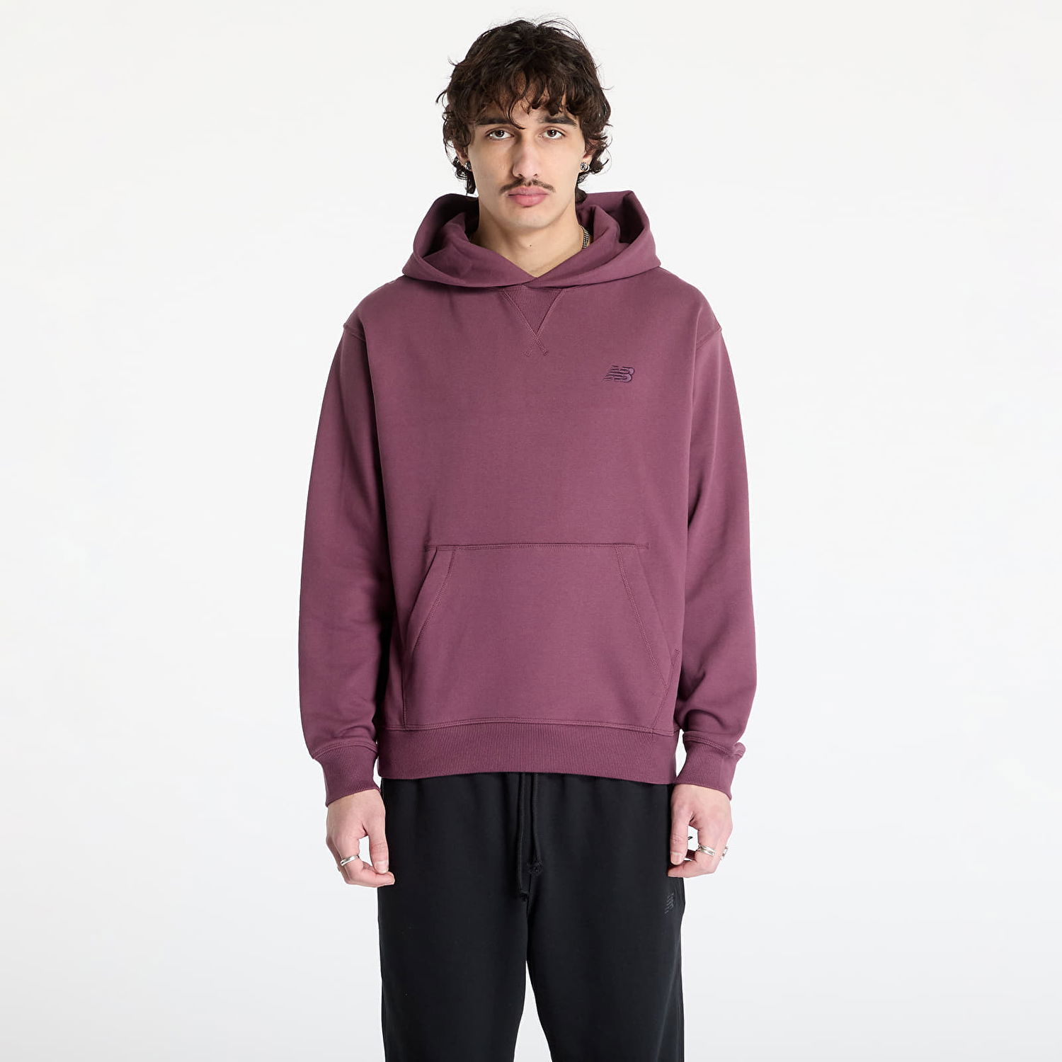 Mikina New Balance Athletics French Terry Hoodie Vínová | MT41534FDP, 0