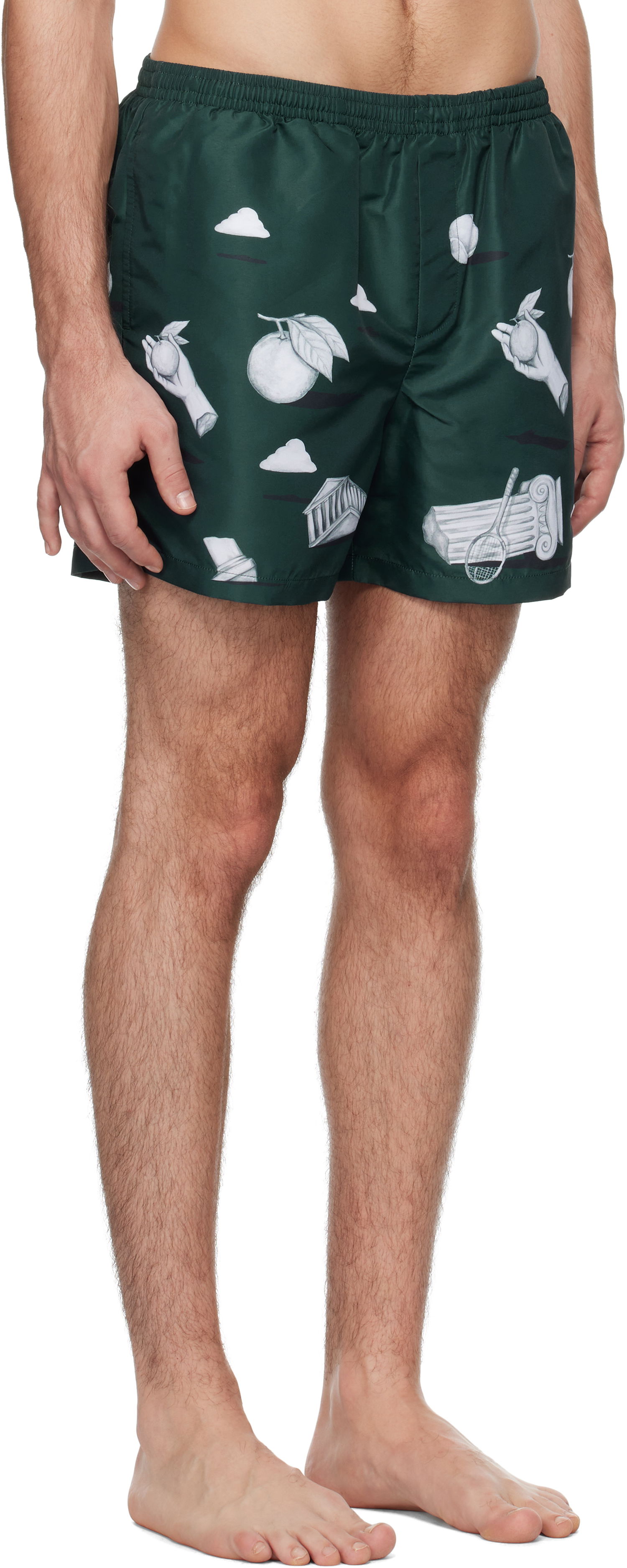 Plavky Casablanca Printed Swim Shorts Zelené | MPS25-TR-032-02, 1