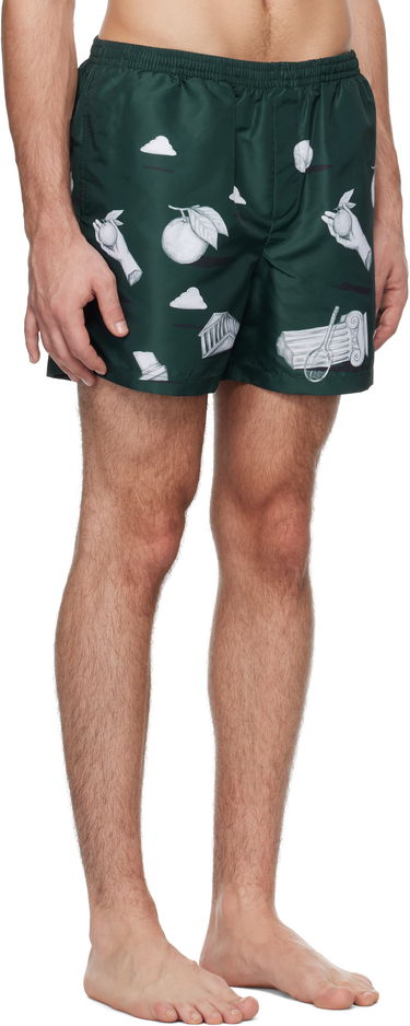 Plavky Casablanca Printed Swim Shorts Zelené | MPS25-TR-032-02, 1