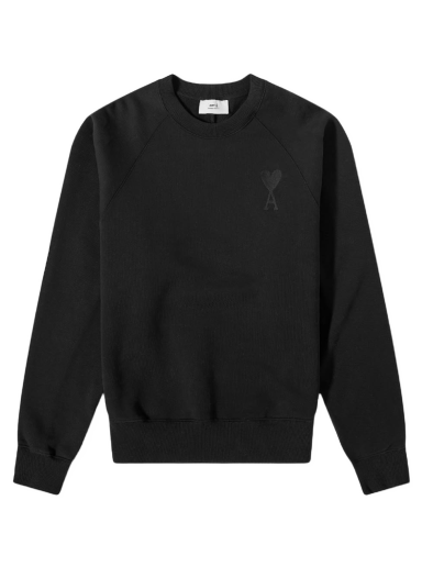 Sveter AMI Tonal Heart Crewneck Čierna | USW002-747001