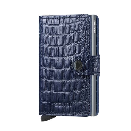 Peňaženka Secrid Miniwallet Nile Blue Leather Wallet Navy | MN-Blue, 0