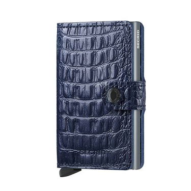 Peňaženka Secrid Miniwallet Nile Blue Leather Wallet Navy | MN-Blue, 0