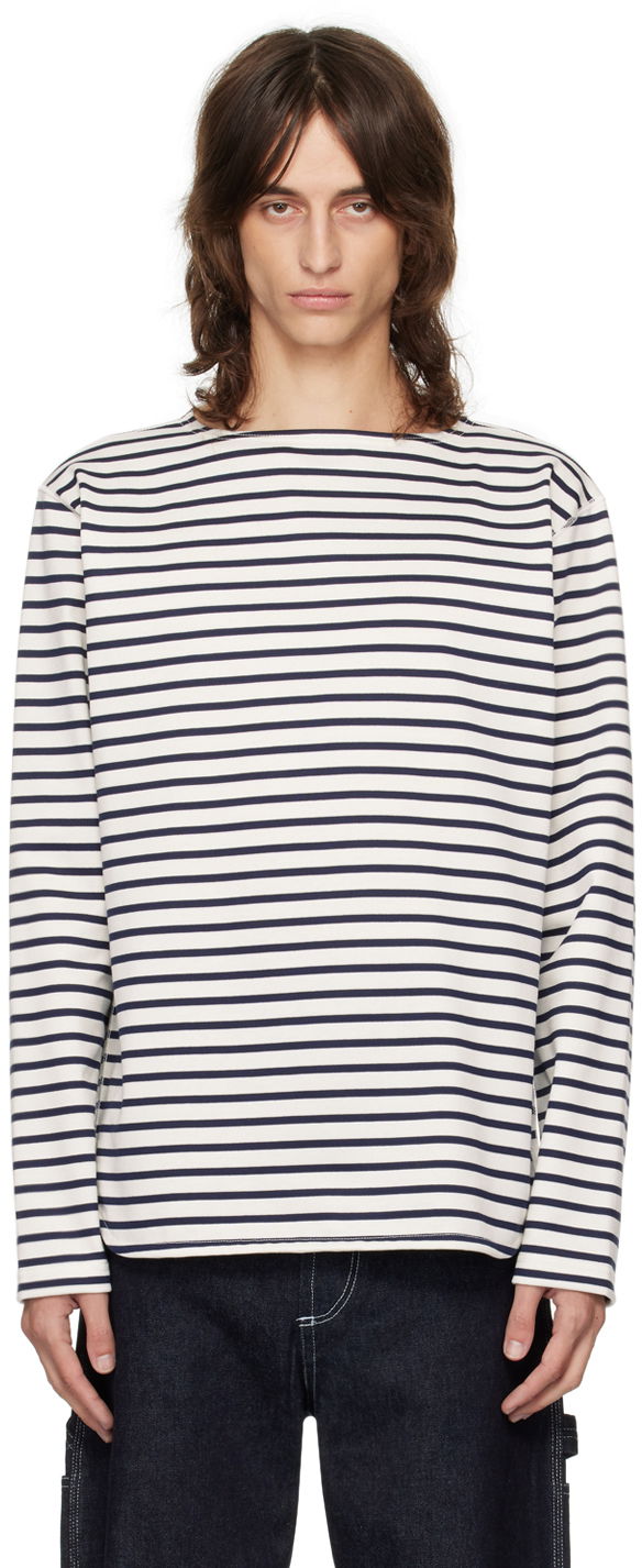 Tričko Junya Watanabe Cotton Stripe Long Sleeve T-Shirt Biela | WN-T003-051, 0