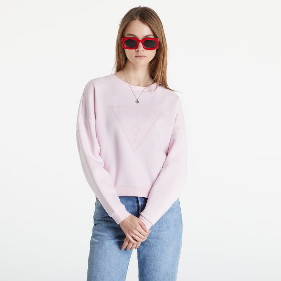 Mikina GUESS Triangle Sweatshirt Ružová | W2RQ00K9Z21-G6K6, 0
