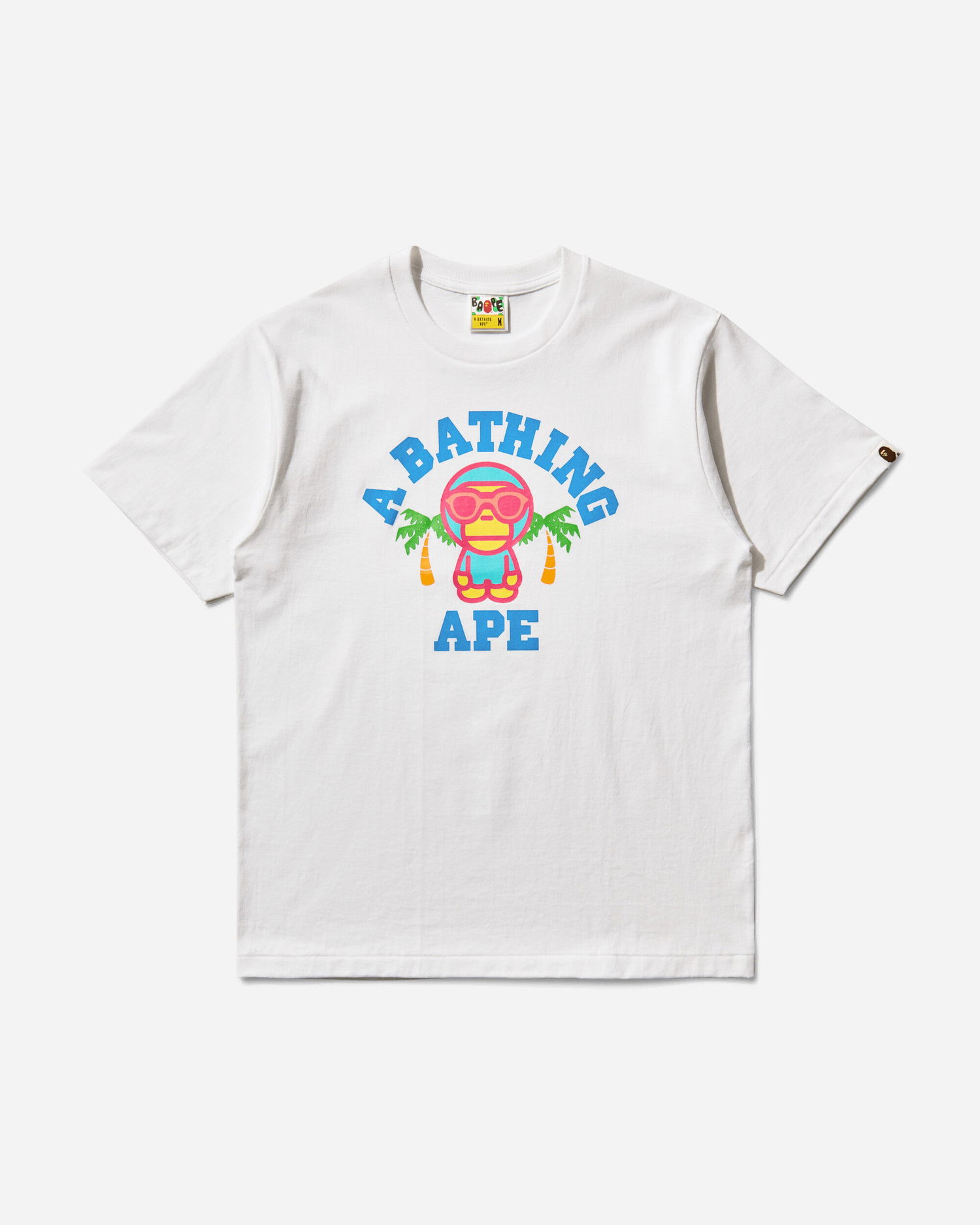 Tričko BAPE Milo College Summer T-Shirt Biela | 2L30110011 WHITE, 1