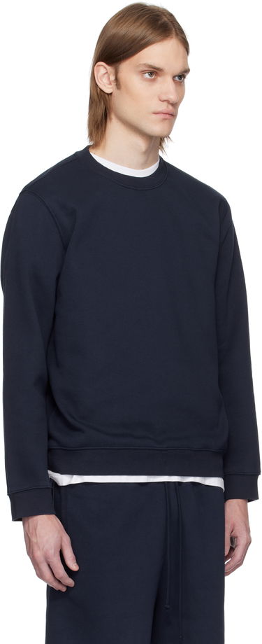 Sveter SKIMS SKIMS Fleece Lounge Sweatshirt Navy | PL-PLO-8028M-NAVY, 1