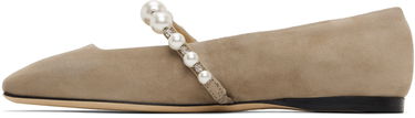 Tenisky a topánky Jimmy Choo Jimmy Choo Ade Pearl Ballerina Flats Béžová | ADE FLAT SZR, 2