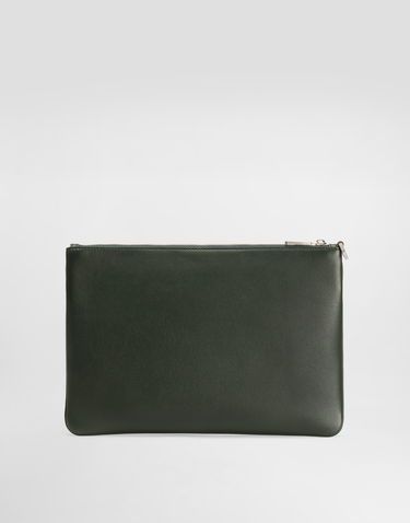 Kabelka Dolce & Gabbana Dolce & Gabbana Woven Calfskin Clutch with Wrist Strap Zelené | BP3294AN41989868, 2
