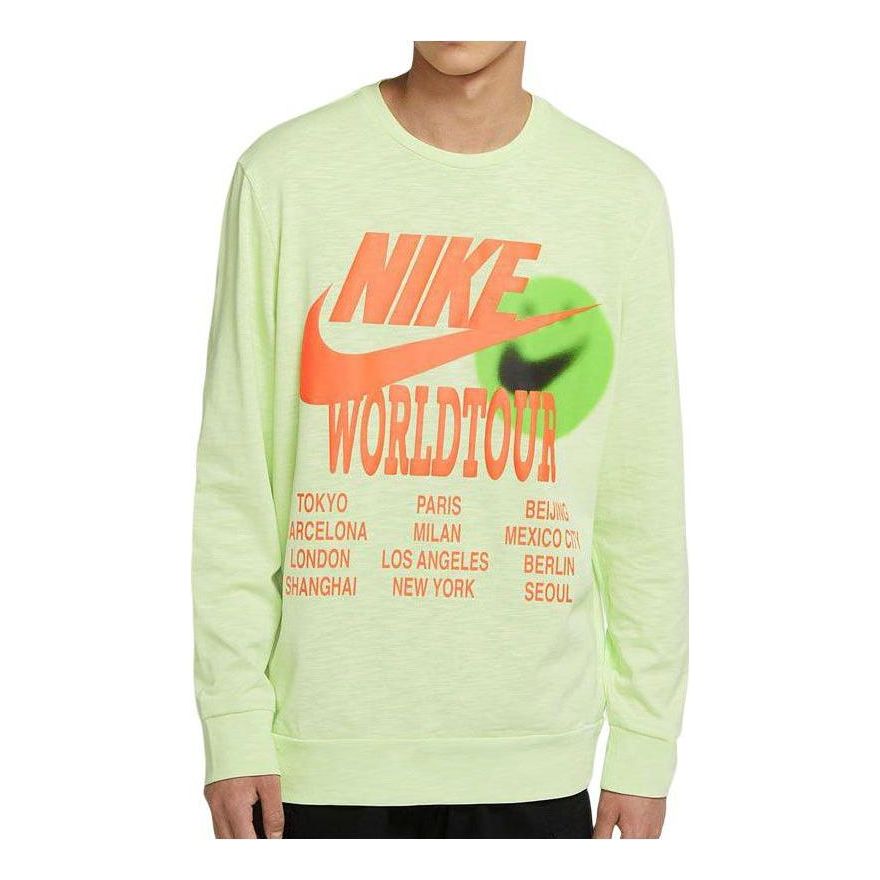 Sveter Nike World Tour Graphic Sweatshirt Zelené | DA0630-383, 0