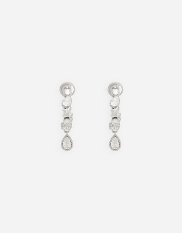 Náušnice Dolce & Gabbana 18K White Gold Easy Diamond Earrings Metalická | WEQD1GWDIA180001, 0
