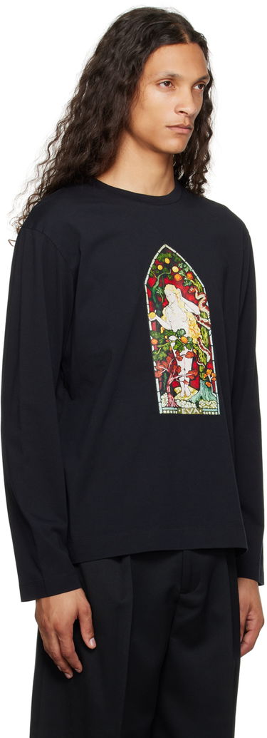 Tričko Simone Rocha Simone Rocha Stained Glass Woman Long Sleeve T-Shirt Čierna | 5194P30-M 0569, 1