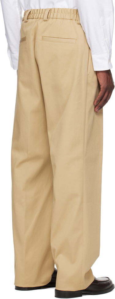 Nohavice BOSS BECKHAM x BOSS Stretch Cotton Trousers Biela | 50549203, 3