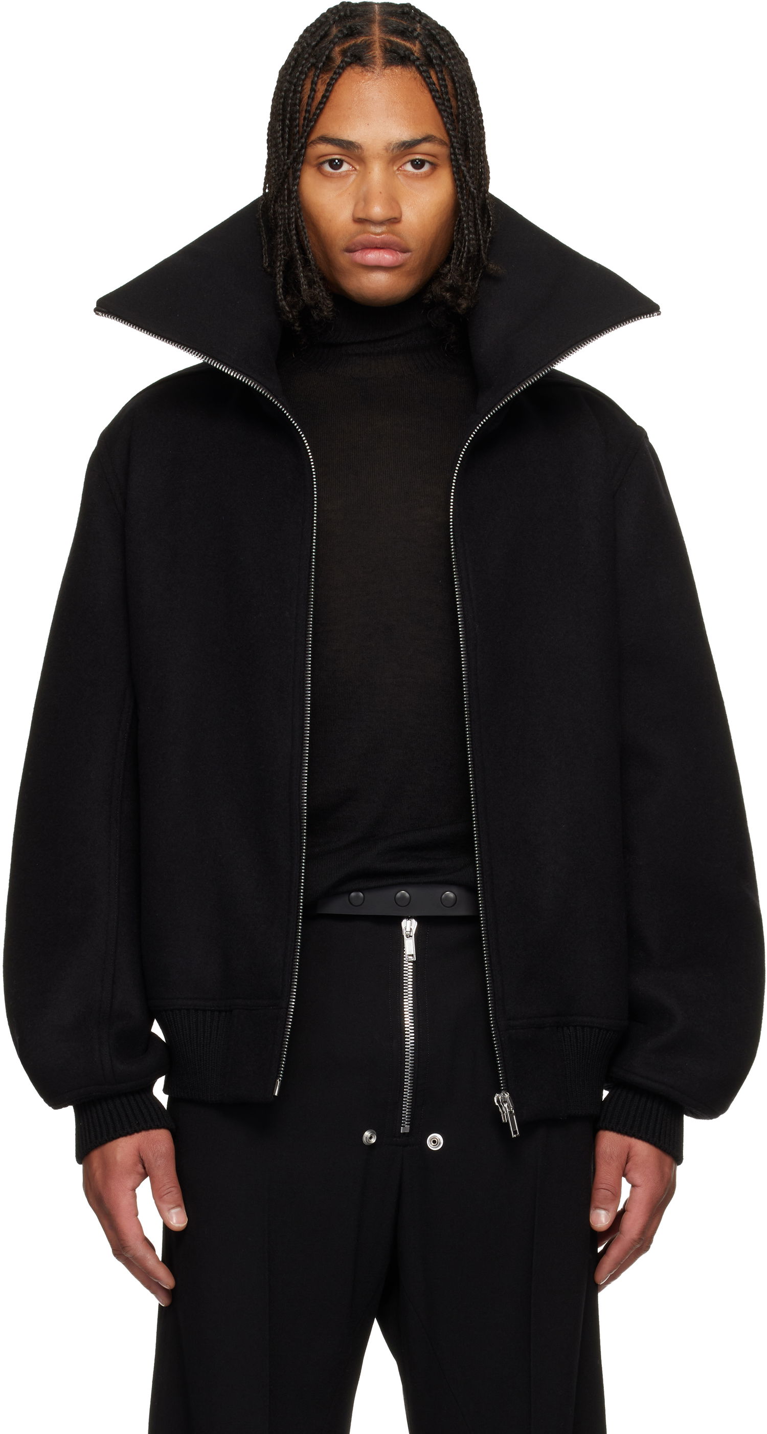 Bomber bunda Rick Owens Concordians Blixa Dracucollar Jacket Čierna | RR02E1710 WSF, 0