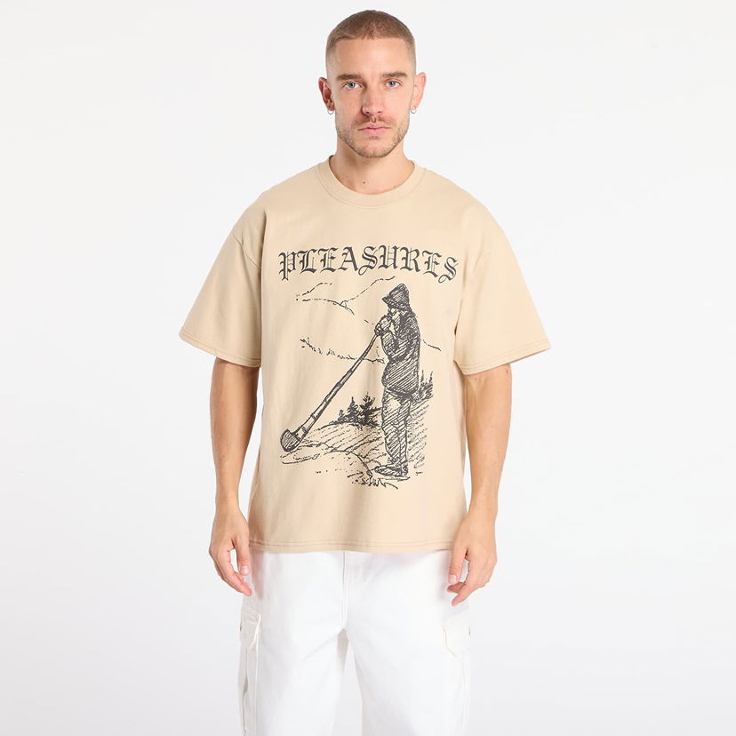 Tričko Pleasures Pipe T-Shirt Béžová | P25F079-SAND