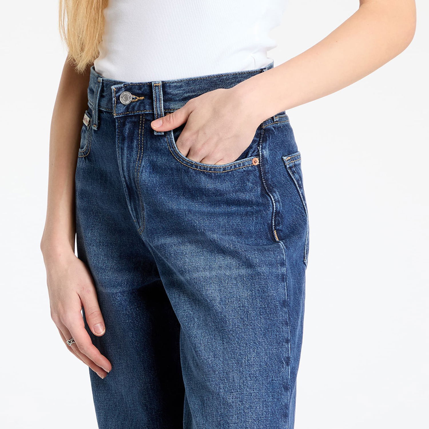 Džínsy CALVIN KLEIN Calvin Klein Jeans The Wide Leg Tinted Jeans 31 Modrá | LV047B933G VSM, 1