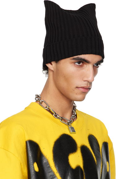 Kulicha Acne Studios Acne Studios Ribbed Square Beanie Čierna | C40396-, 3