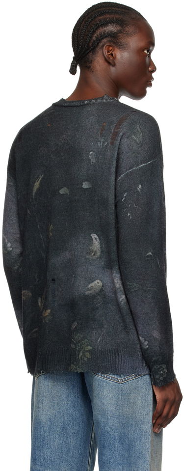 Sveter R13 R13 Distressed Floral Boyfriend Sweater Šedá | R13MY199-Y157A, 2