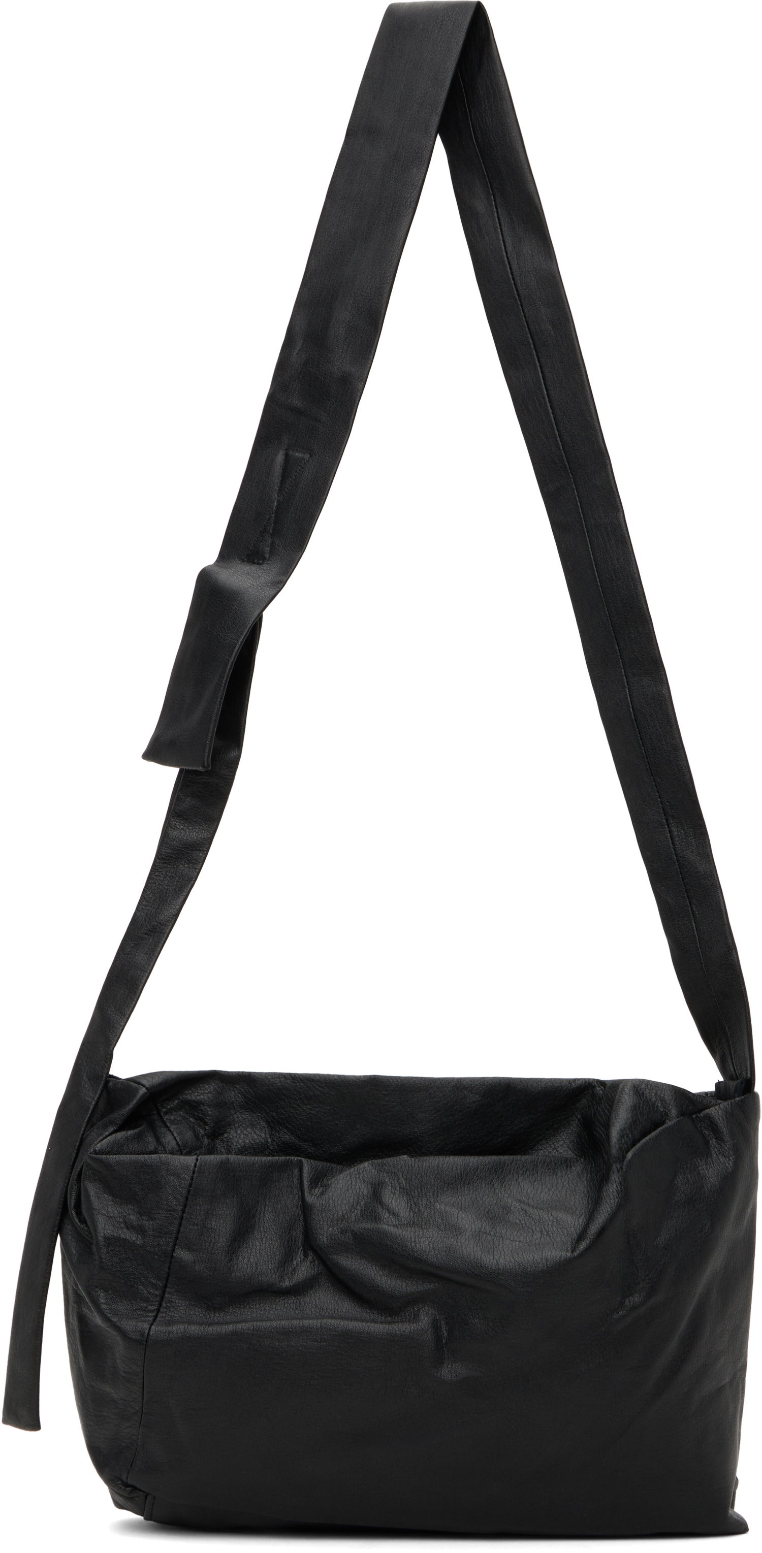 Taška cez rameno Yohji Yamamoto Yohji Yamamoto Puff Leather Shoulder Bag Čierna | DA-I77-791, 0