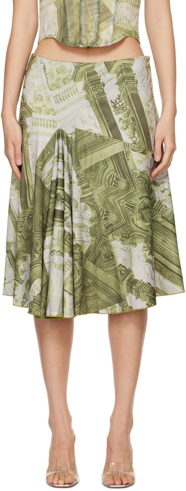 Sukňa Miaou Miaou Mila Midi Skirt Zelené | 4050VISEMB, 0
