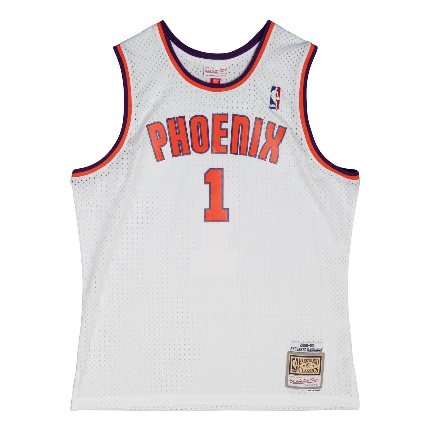 Dres Mitchell & Ness NBA Phoenix Suns 2002-03 Swingman Jersey 'Anfernee Hardaway 1' Biela | SMJY4443-PSU02AHAWHIT, 0