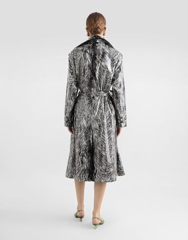 Trenčkot Dolce & Gabbana Dolce & Gabbana Fur-Print Coated Satin Trench Coat Rôznofarebný | F0W2DTFSUBJHI3VQ, 2
