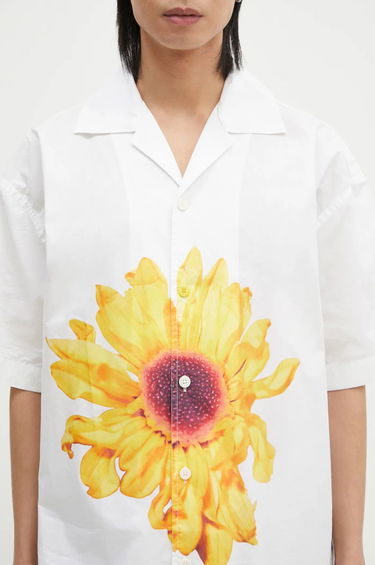 Košeľa JW Anderson JW Anderson Relaxed Short Sleeve Shirt with Sunflower Print Biela | SH0335.PG1667.001, 3