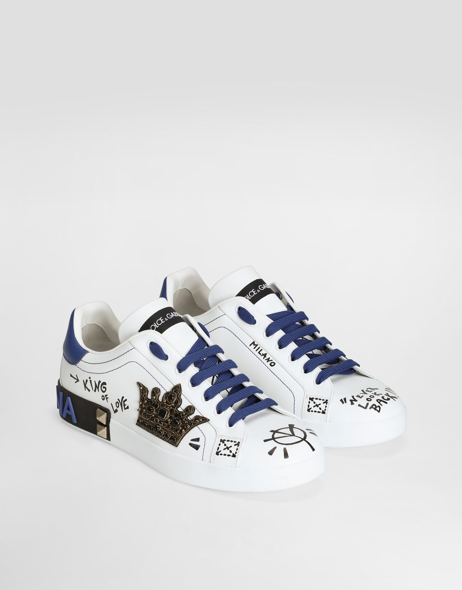 Tenisky a topánky Dolce & Gabbana Portofino Leather 45 Rôznofarebný | CS1759A02198W921, 1