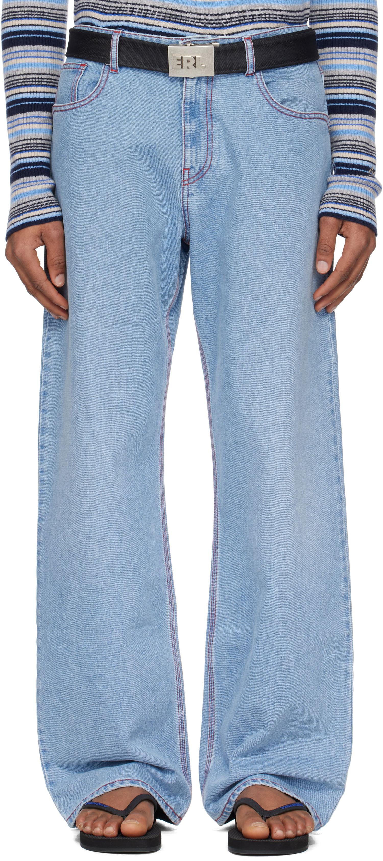 Džínsy ERL ERL Straight Venice Jeans Modrá | ERL10P012, 0
