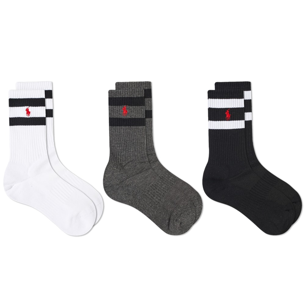 Ponožky Polo by Ralph Lauren Classic Stripe Sport Sock - 3 Pack Rôznofarebný | 449823360002, 0