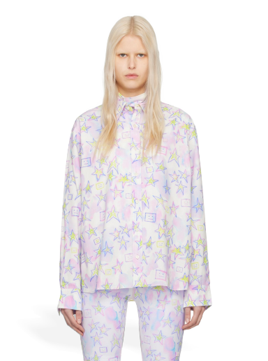 Košeľa Acne Studios Printed Shirt Fialová | CB0063-