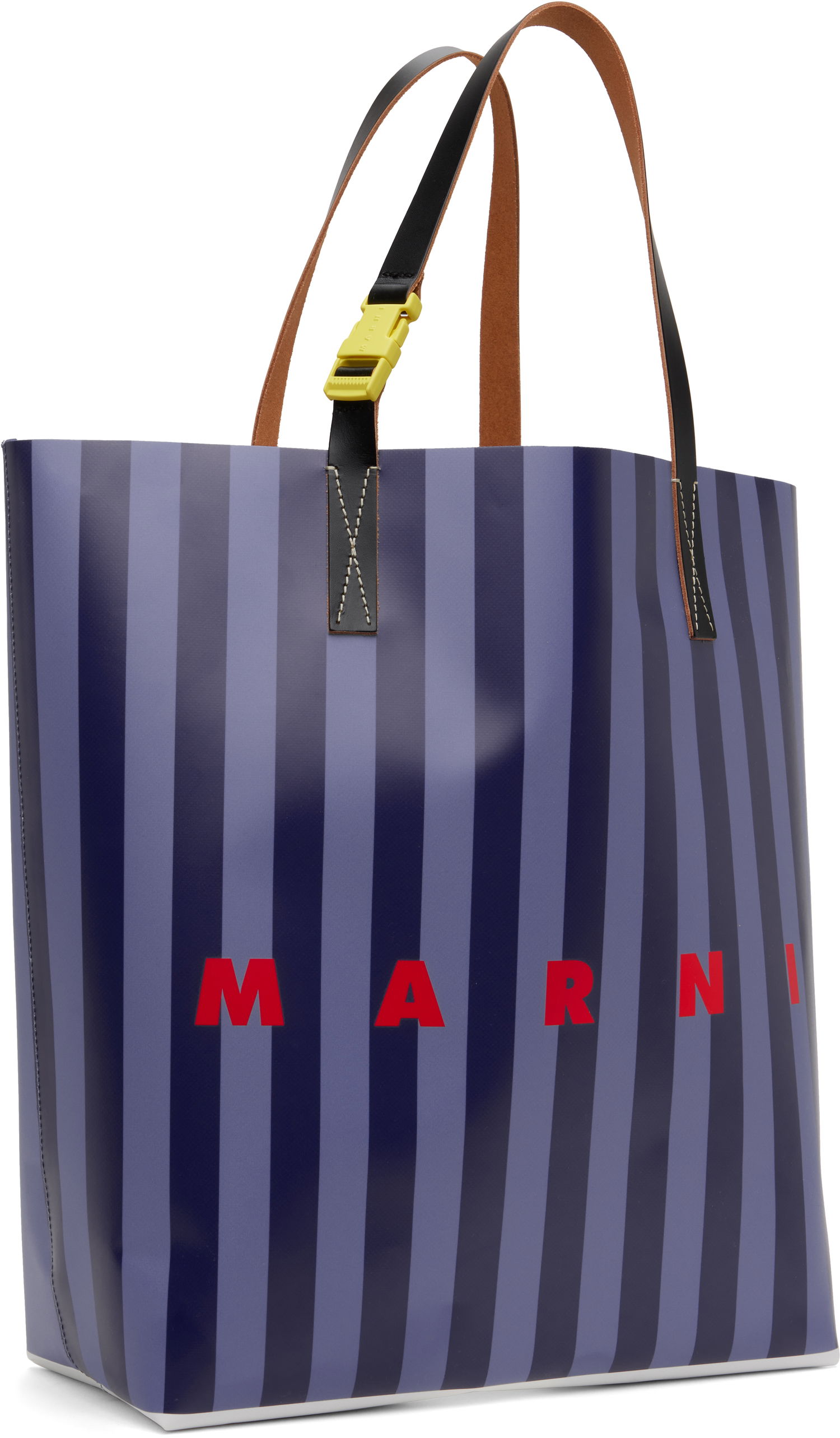 Tote bag Marni Marni Tribeca Striped Shopping Tote Modrá | SHMQ0037Q0P8210ZO886, 1