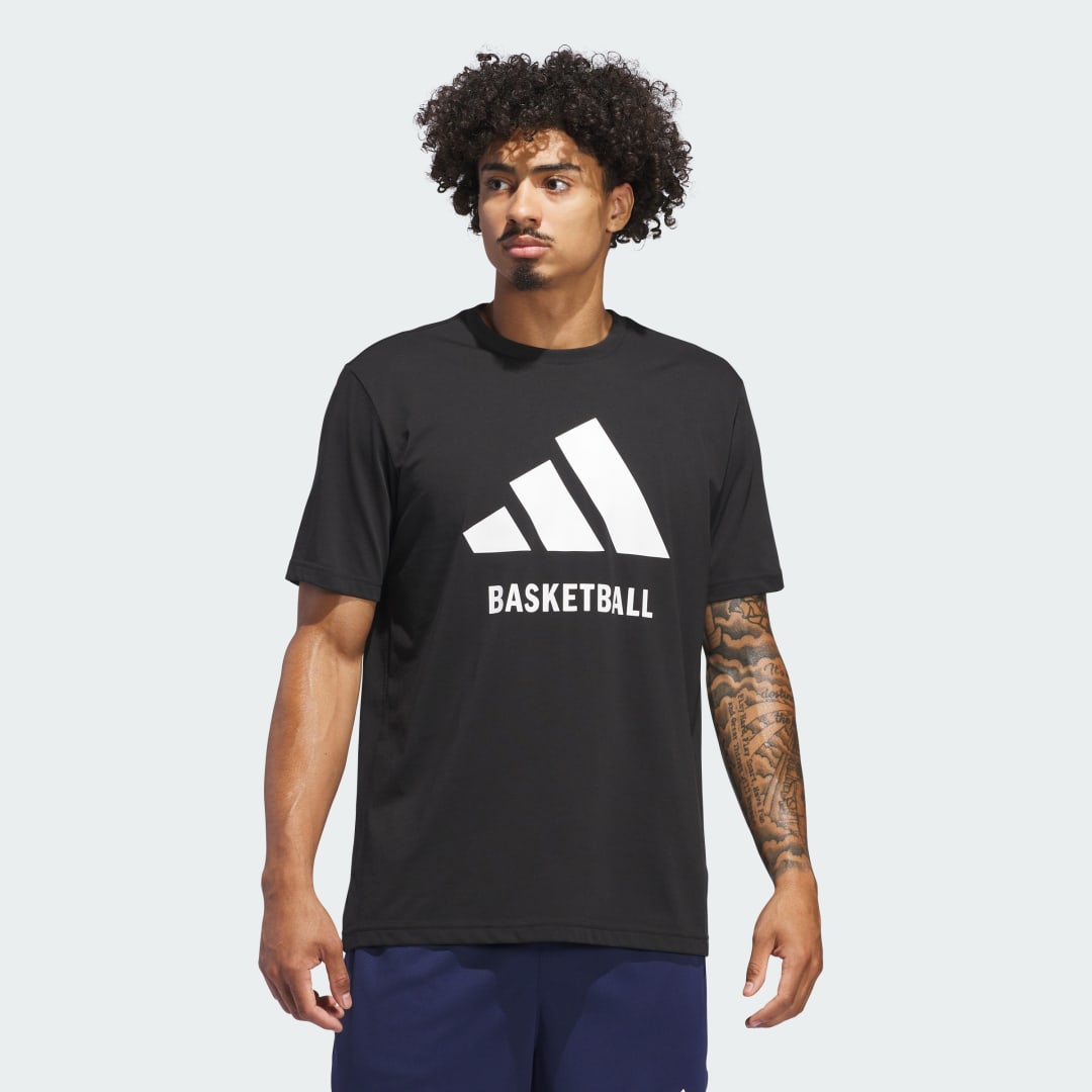 Tričko adidas Performance Basketball Graphic T-Shirt Čierna | JI7098, 0