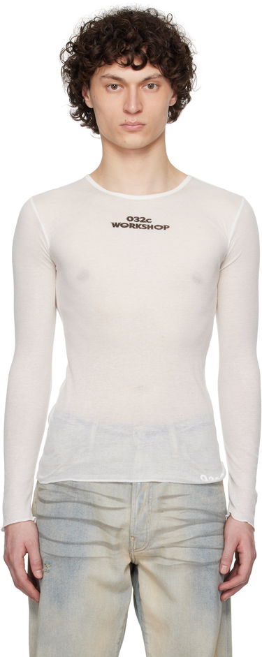 Tričko 032C 032c 'Black Sun' Fine Rib Longsleeve T-Shirt Biela | S25-URC-0281-100, 0