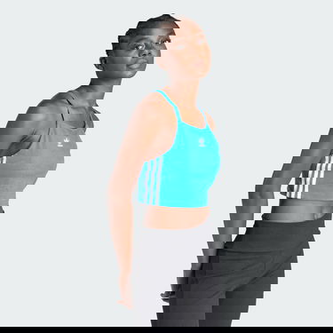 Crop Top adidas Originals Adicolor 3-Stripes Crop Top Tyrkysová | IN8376, 3