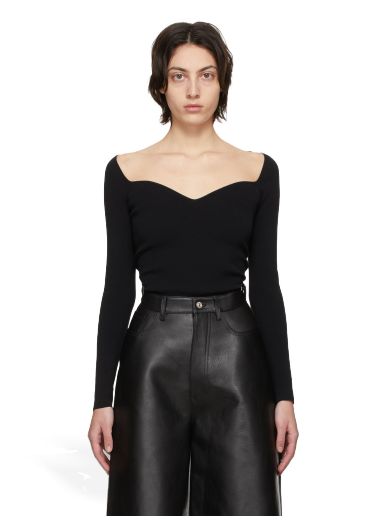 Sveter Balenciaga Sweetheart Sweater Čierna | 657548 T5159