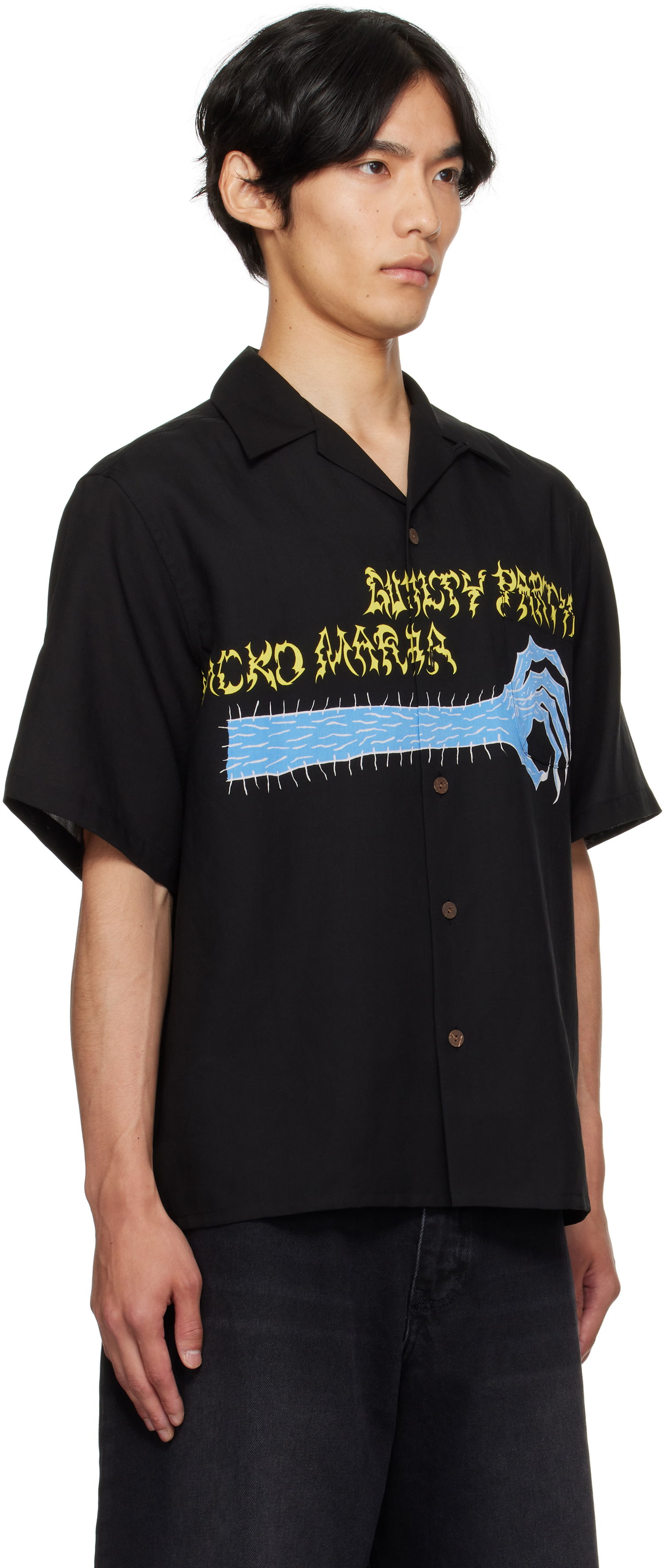 Košeľa WACKO MARIA WACKO MARIA x NECKFACE Short Sleeve Shirt Čierna | NECKFACE-WM-HI20, 1