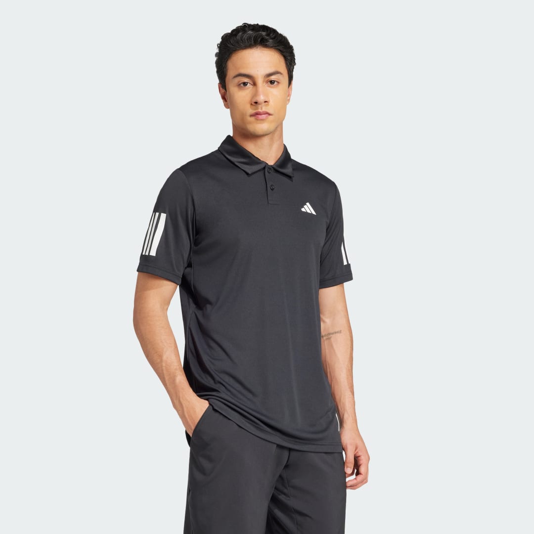 Polo tričko adidas Performance 3-Stripes Tennis Polo Shirt Čierna | JG0985, 1