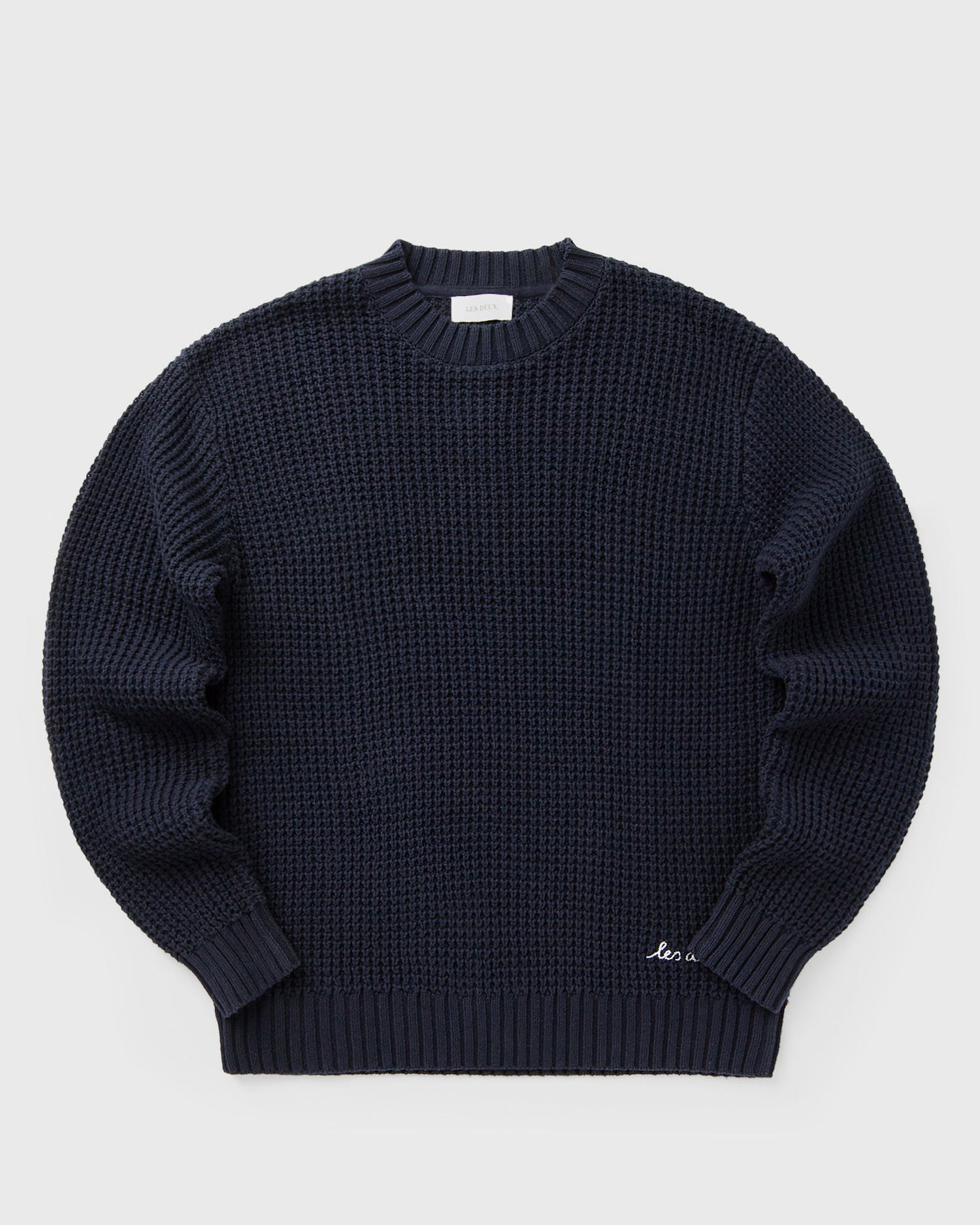 Sveter Les Deux Waffle Crewneck Knit Navy | 1000570-460, 0
