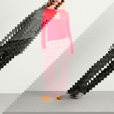 Pyžamo SKIMS SKIMS x CPFM Long Sleeve & Flannel Pant Sleep Set Teddy Bear Print Rôznofarebný | ST-SET-10060W-RBP, 4